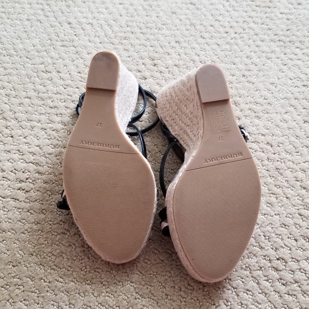 **NEW** Burberry Nova Check Wedge Espadrilles Size 7 - Picture 6 of 7